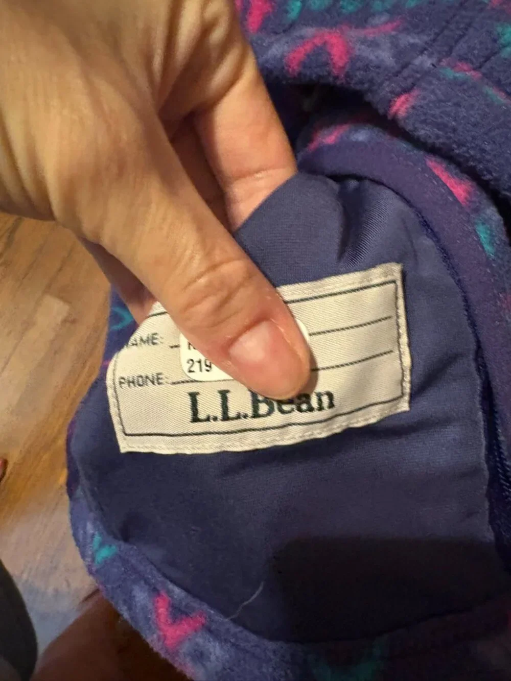 L.L. Bean Girls Large 12-14 Fleece Jacket Sweater Hoodie